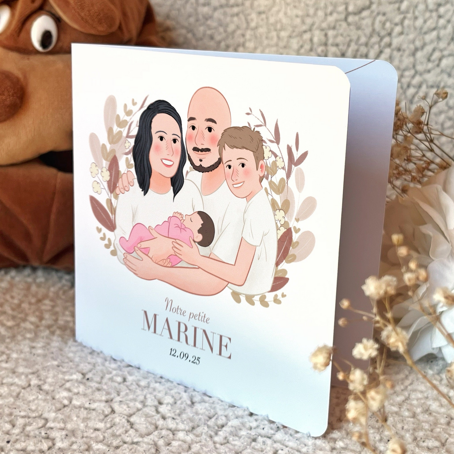 Faire-part de naissance dépliant