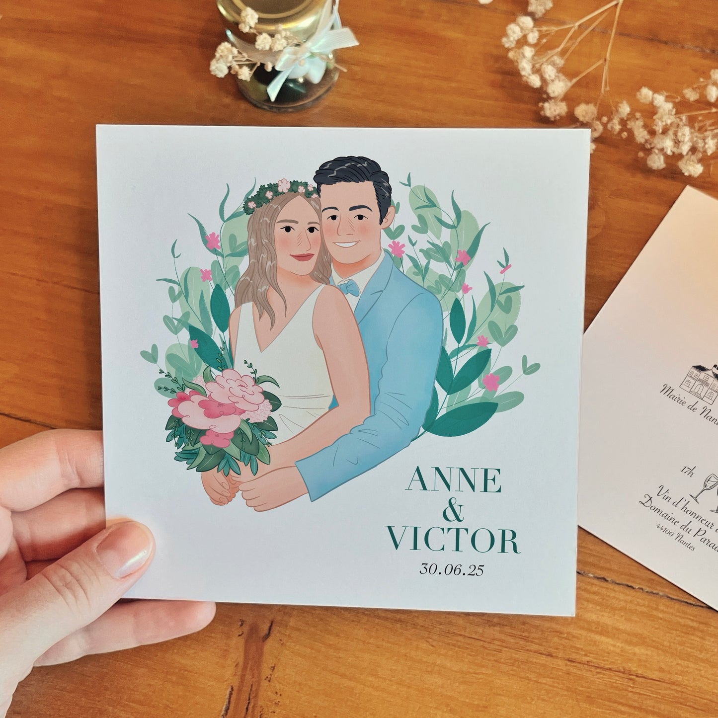 Faire-part de mariage recto/verso
