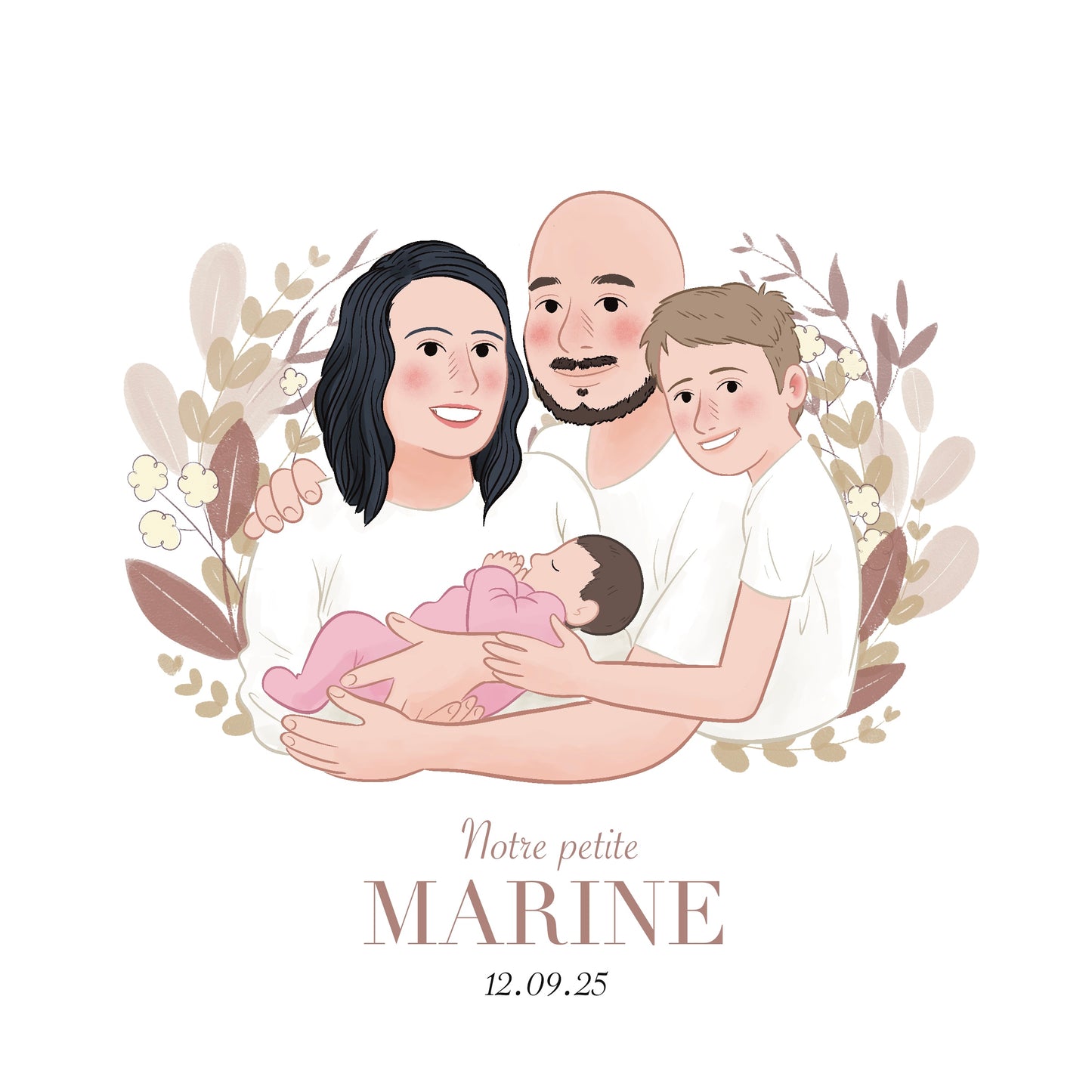 Faire-part de naissance dépliant