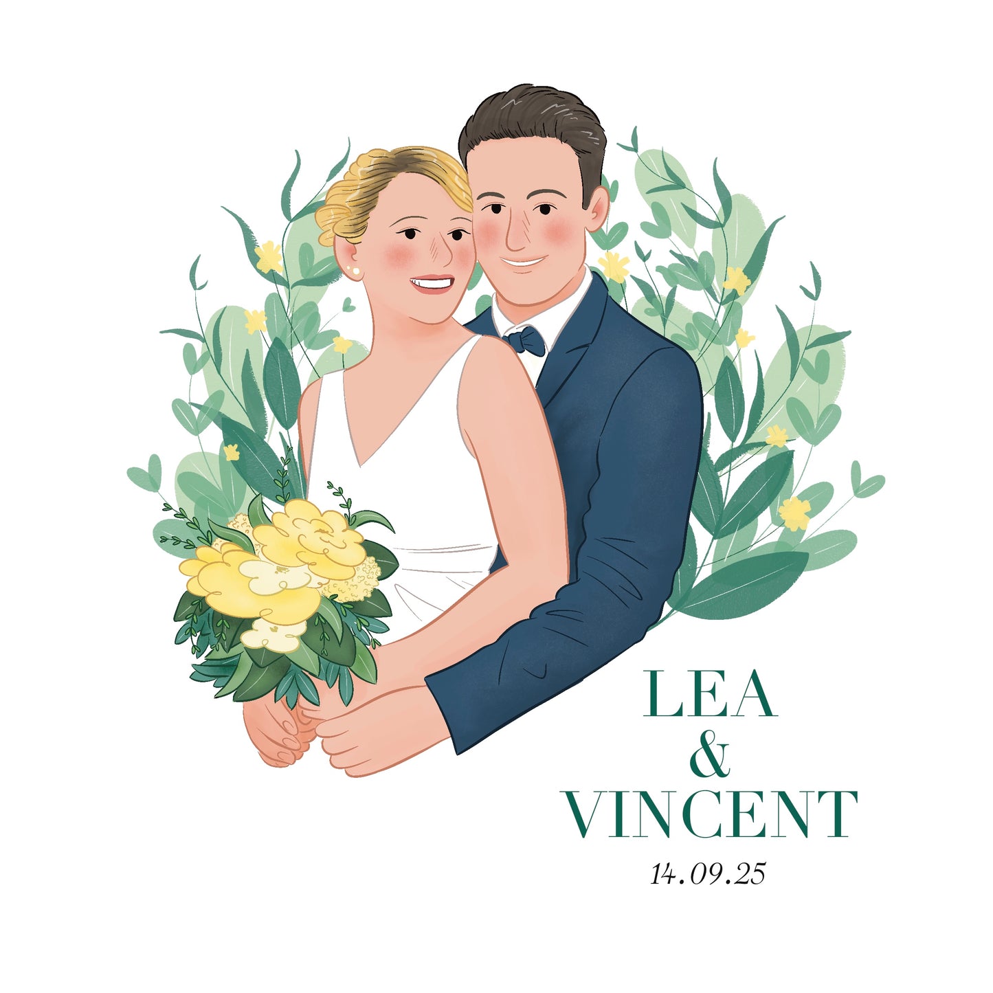 Faire-part de mariage recto/verso