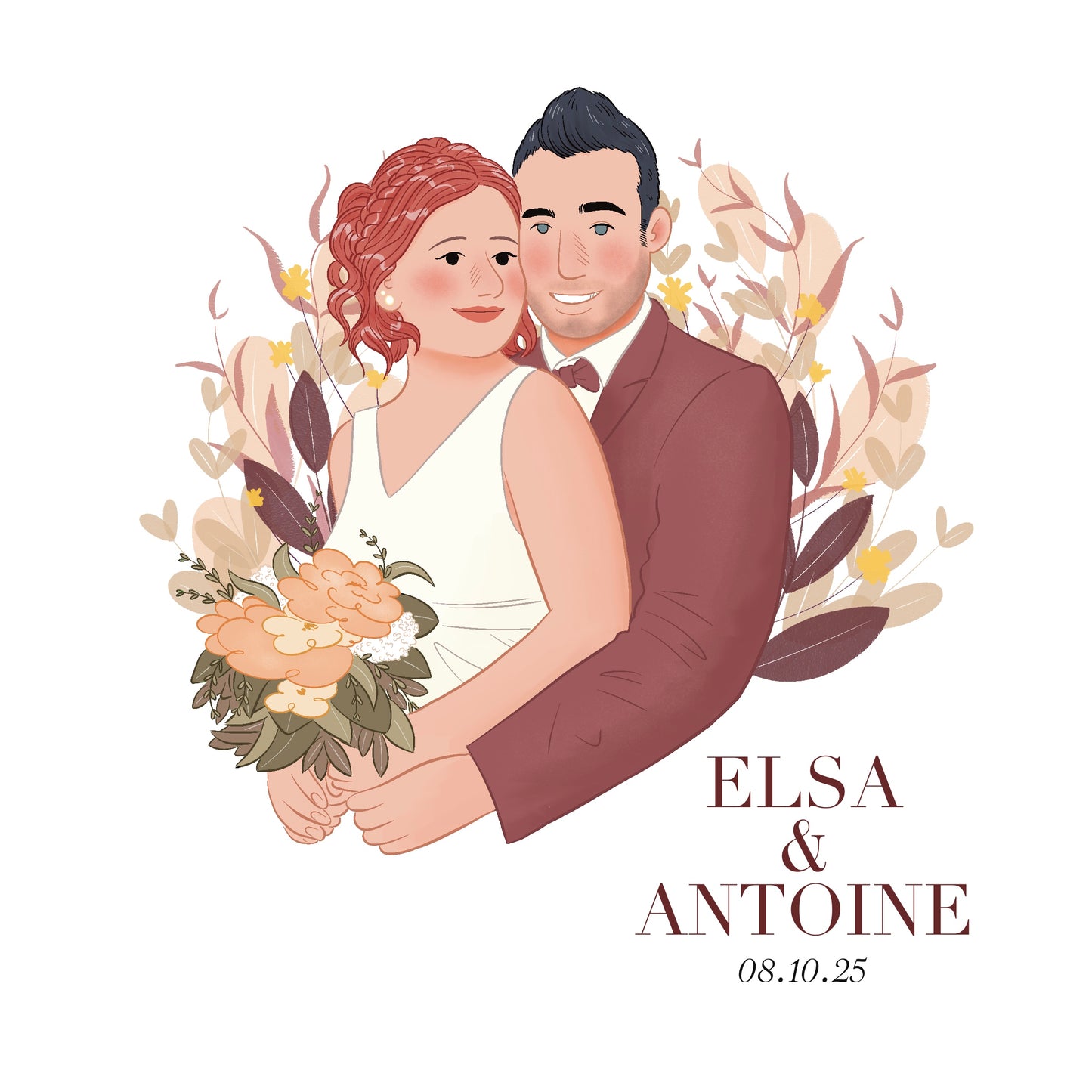 Faire-part de mariage recto/verso